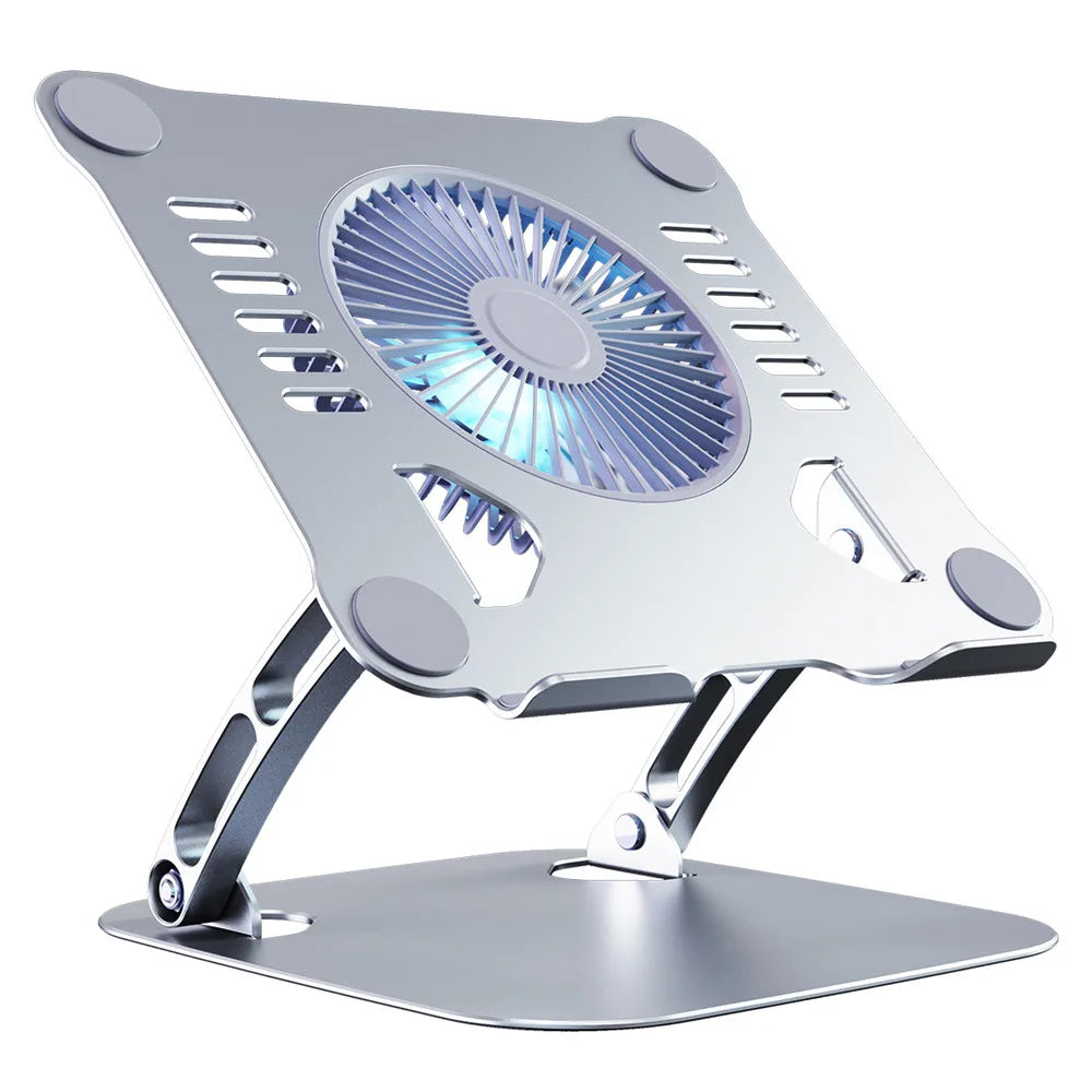 Adjustable Aluminum Laptop Stand with Cooling Fan
