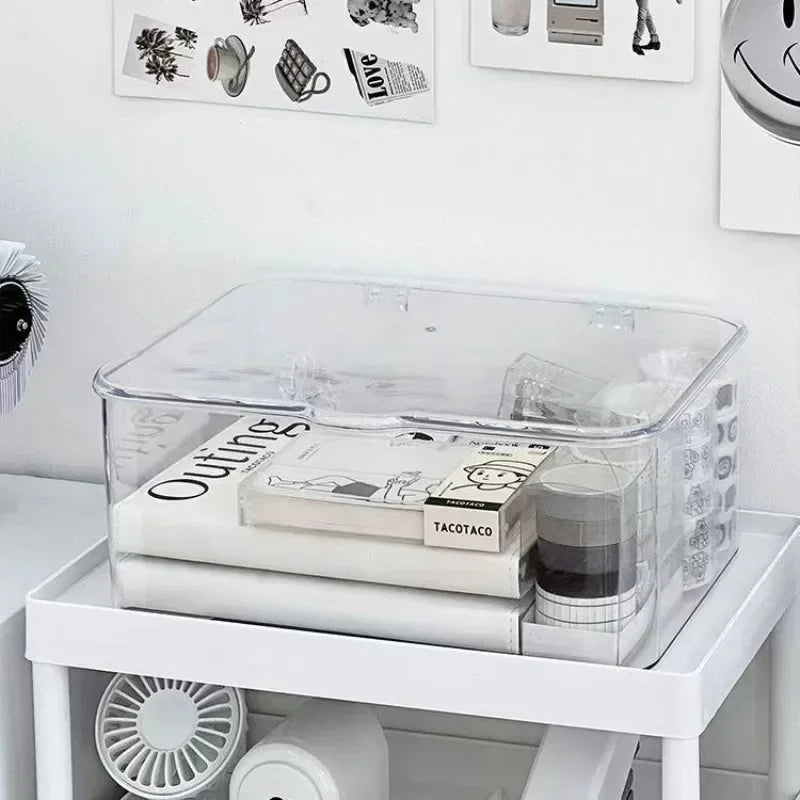 Clear Stackable Storage Organizer Box