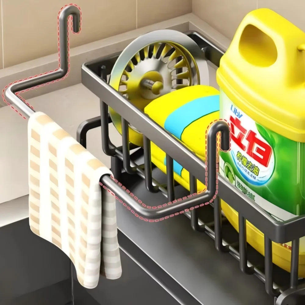 Tap-Mounted Sink Organizer Shelf