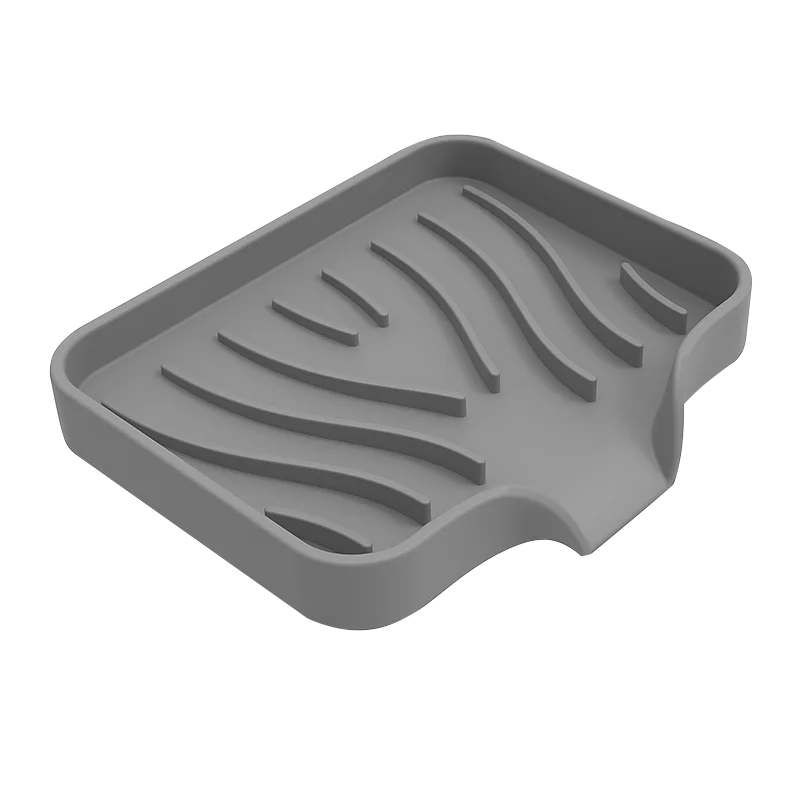 Quick-Drain Silicone Soap & Sponge Tray