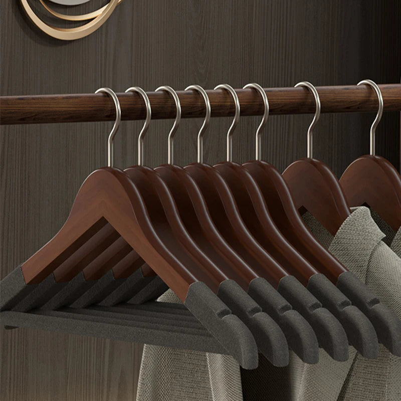 5-Piece Non-Slip Wooden Hanger Set