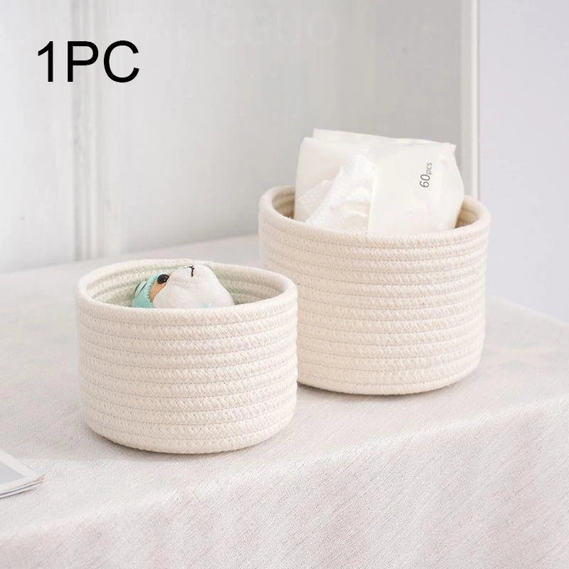 Woven Cotton Rope Storage Basket