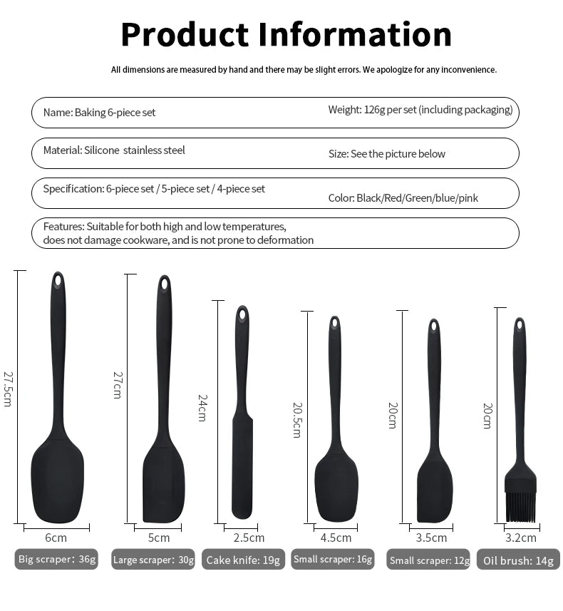 6-Piece Silicone Kitchen Utensil Set