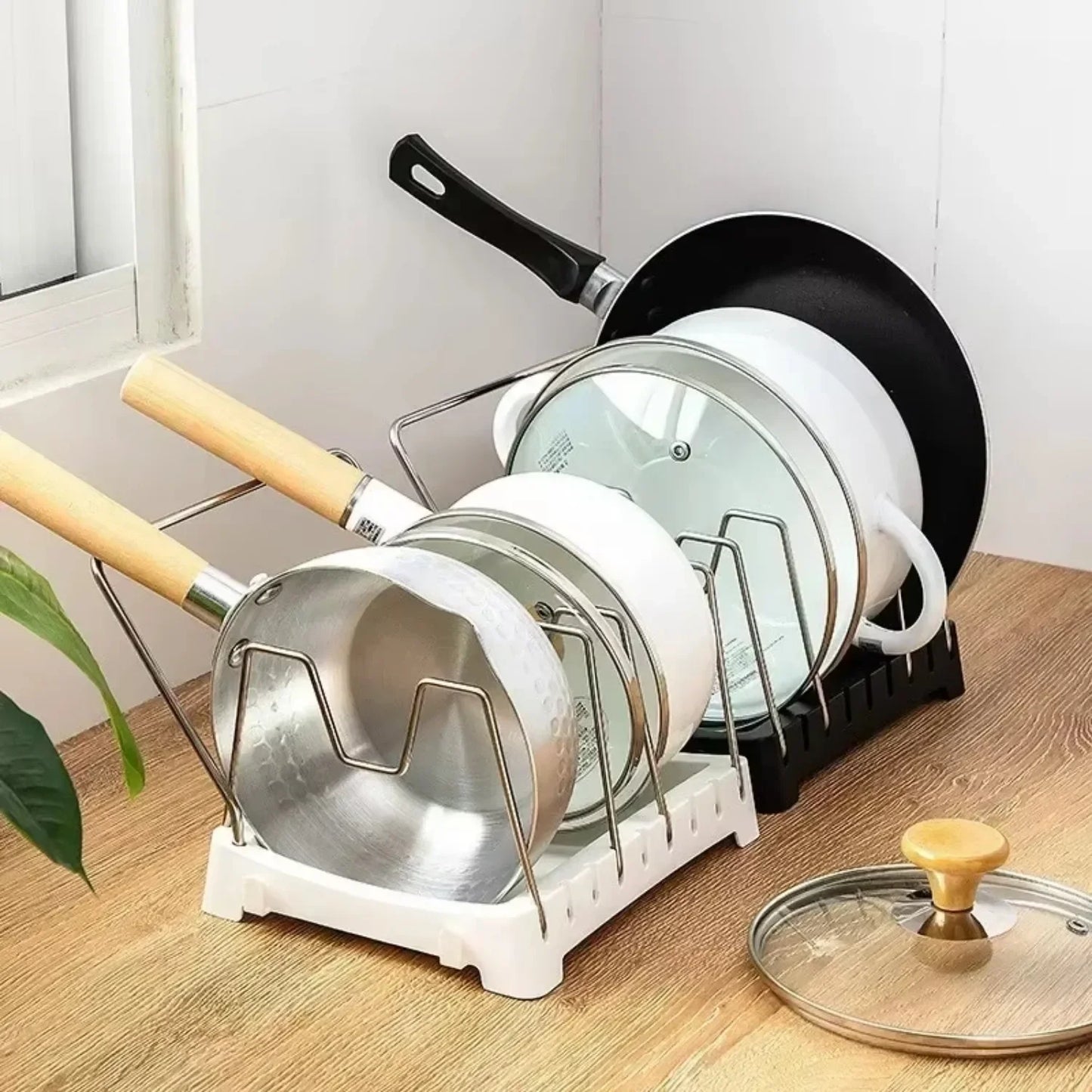 Expandable Pot & Pan Organizer Rack
