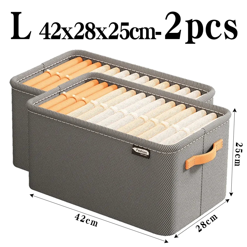 Foldable Closet Storage Bins with Clear Lid