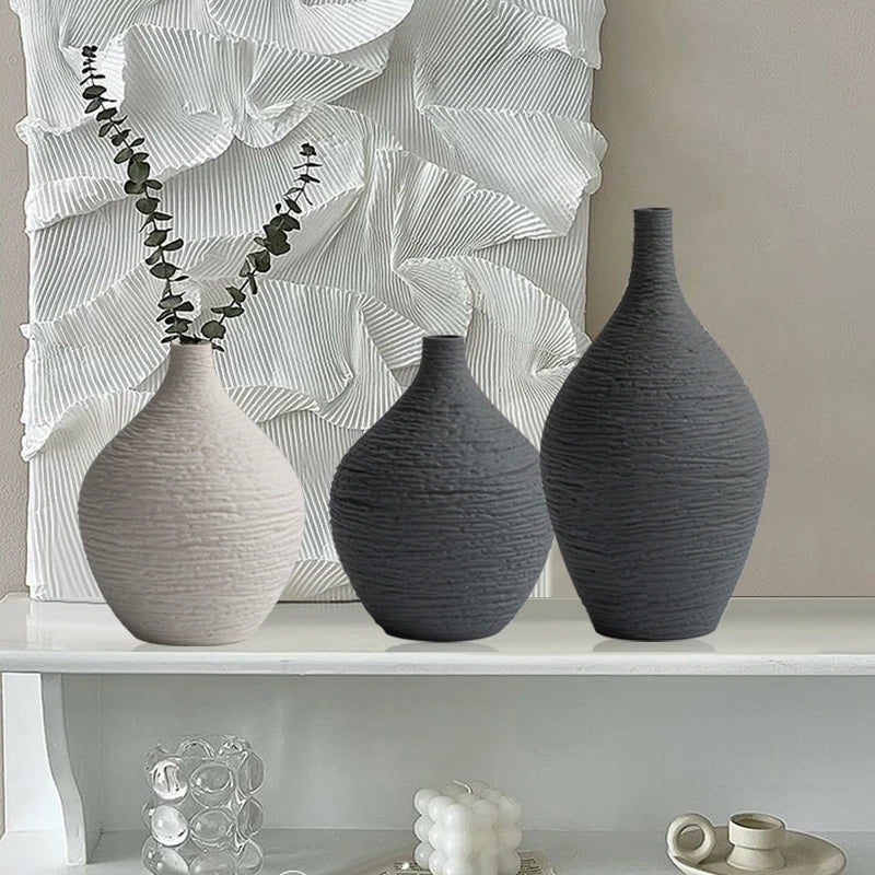 Nordic Ceramic Narrow-Neck Vase