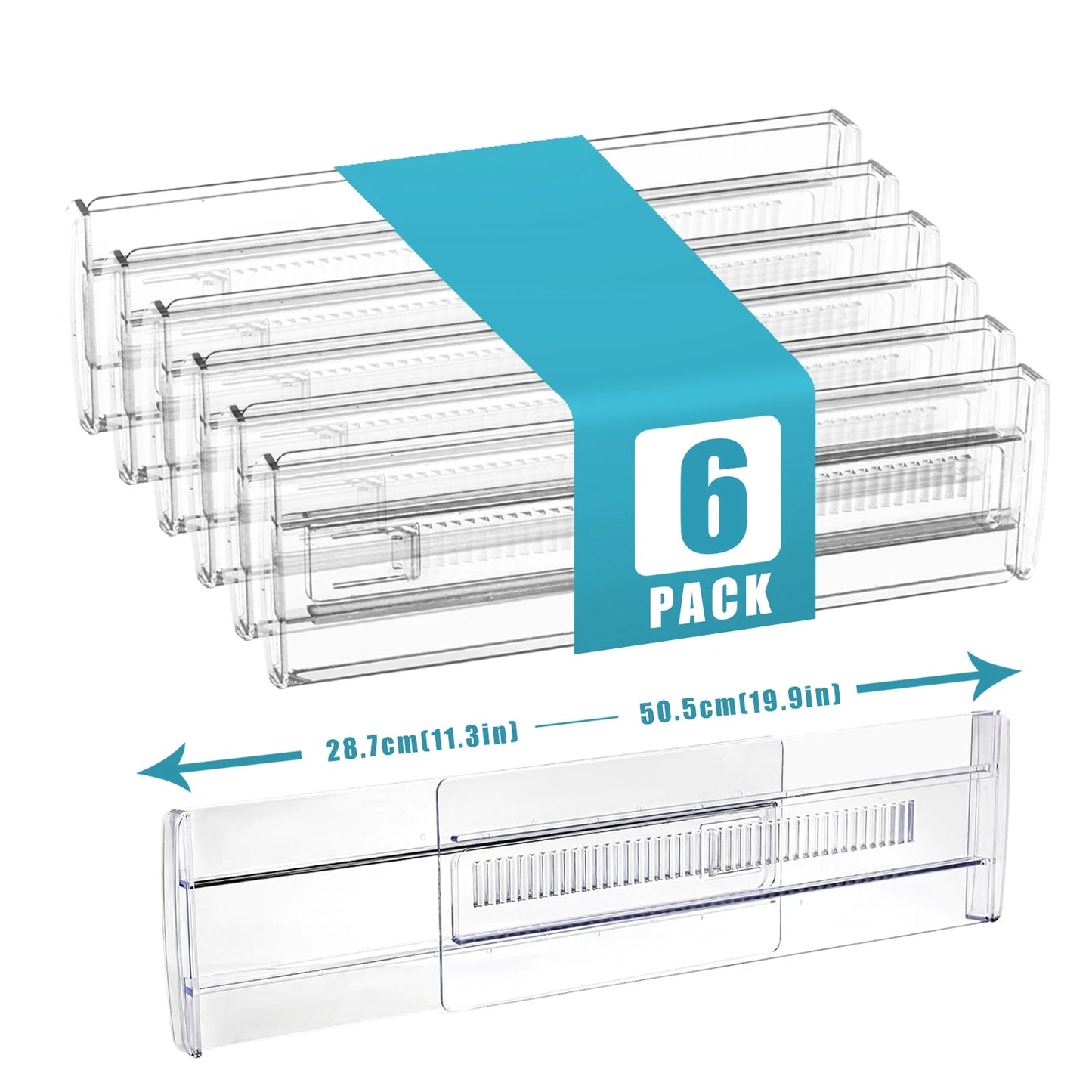 Expandable Clear Drawer Divider Set
