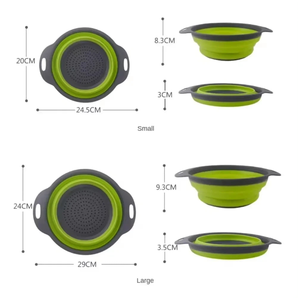 Collapsible Silicone Colander with Handles