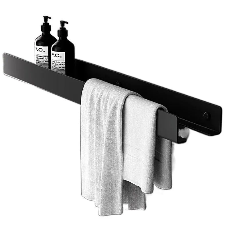 Slim Aluminum Wall-Mounted Bathroom Shelf