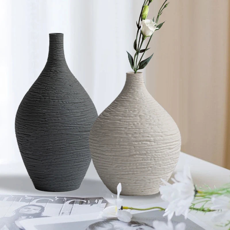 Nordic Ceramic Narrow-Neck Vase