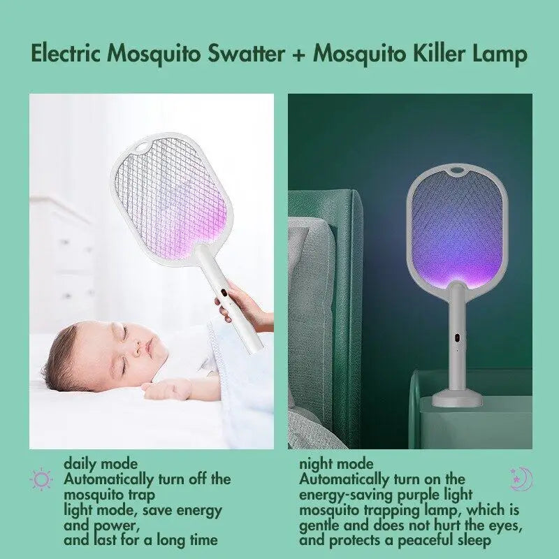 3-in-1 Rechargeable Electric Mosquito Swatter