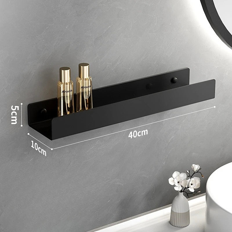 Slim Aluminum Wall-Mounted Bathroom Shelf