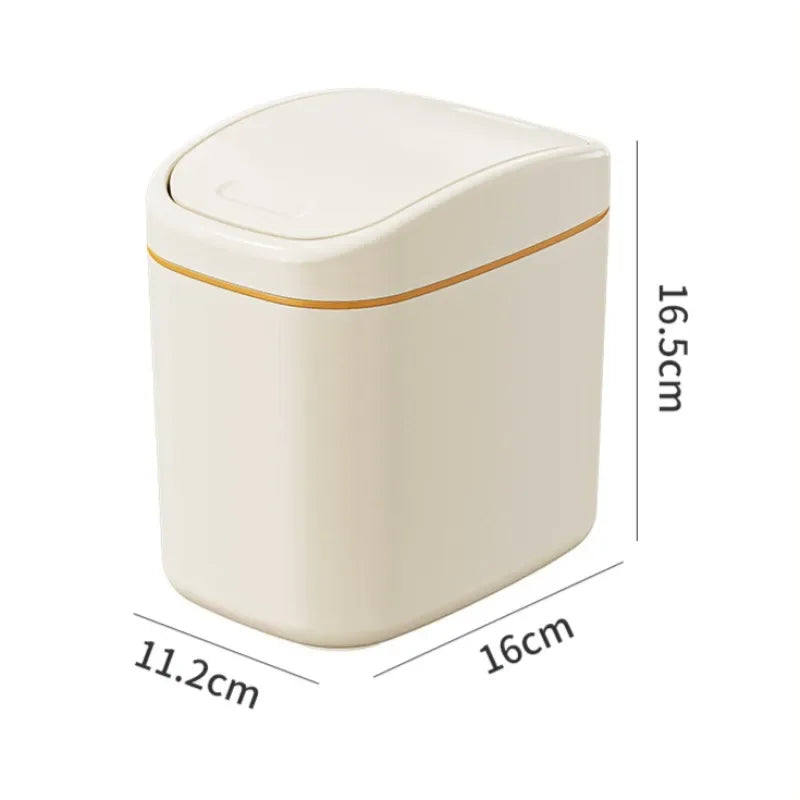 Mini Swing-Lid Desktop Trash Can