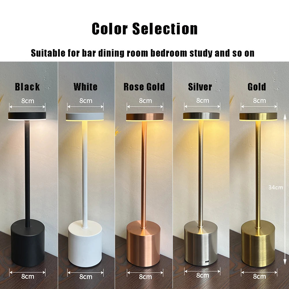 Cordless Rechargeable Touch Table Lamp