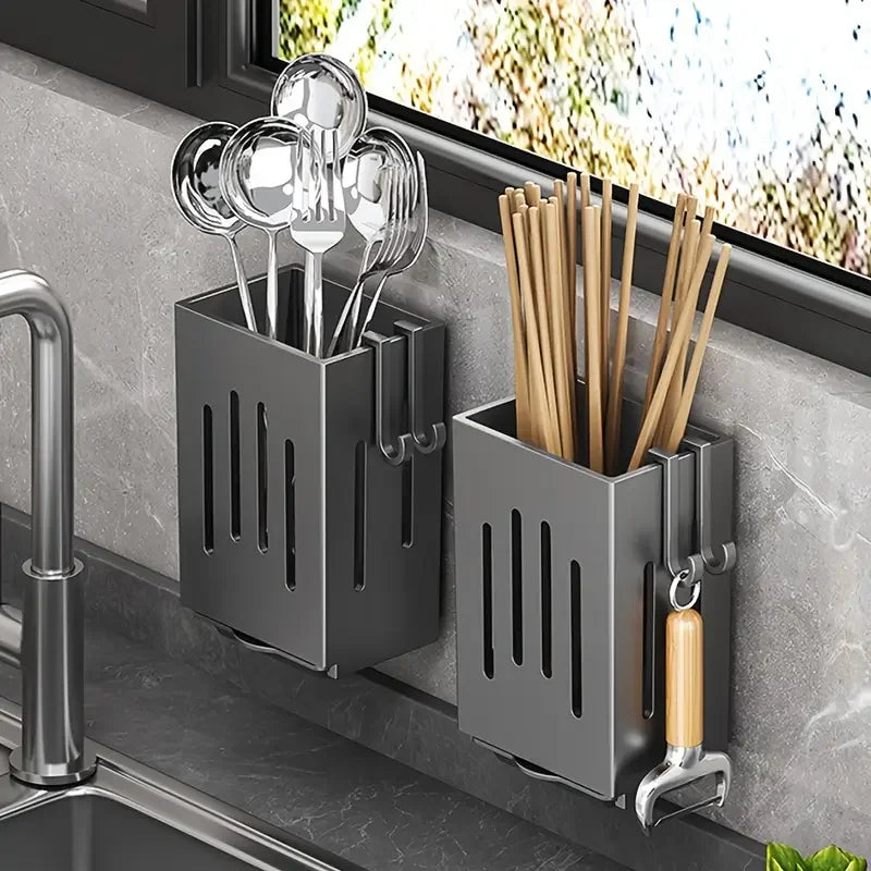 Wall-Mounted Utensil & Chopstick Holder