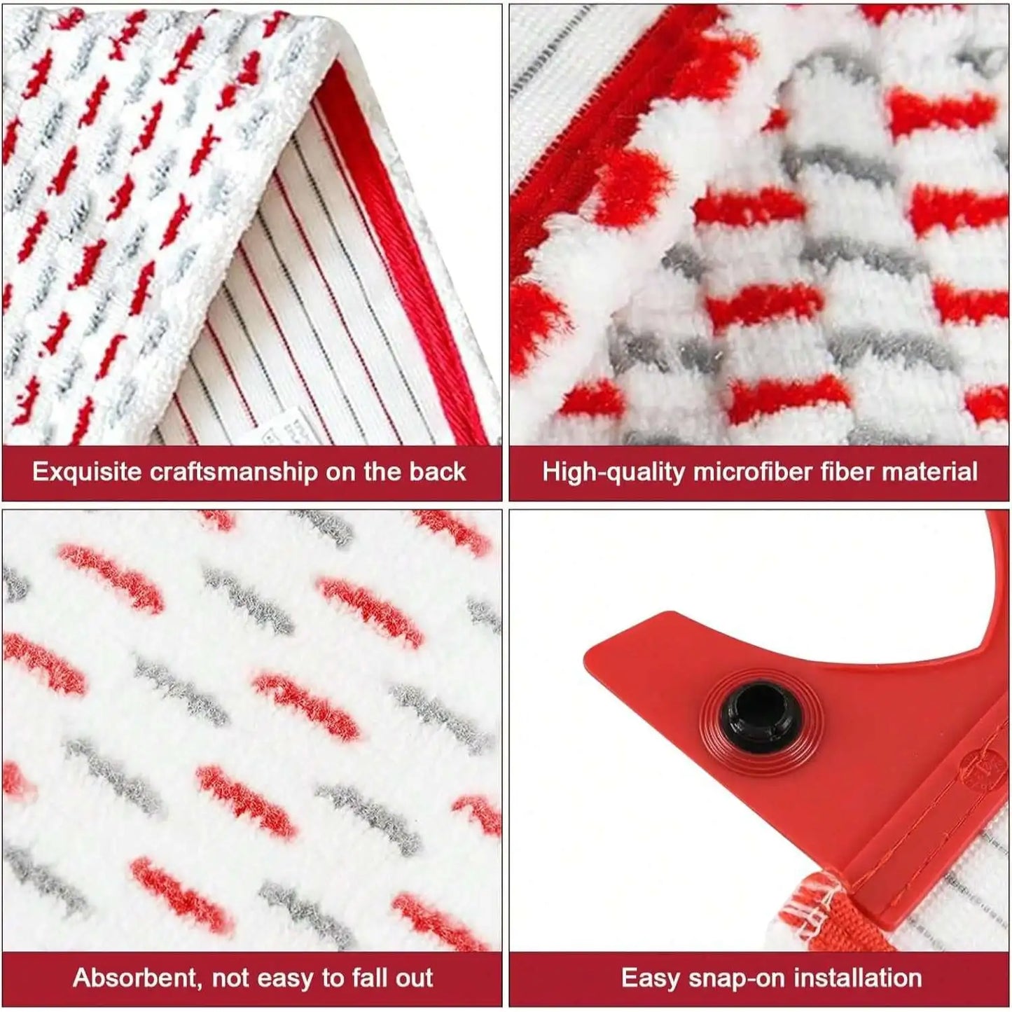Reusable Microfiber Mop Pad Refill Set