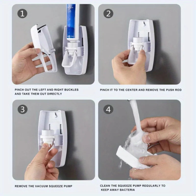 Wall-Mounted Toothbrush Organizer Set