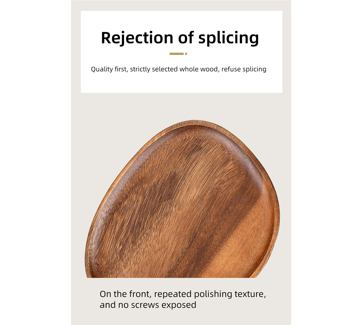 Organic-Shaped Wooden Display Tray