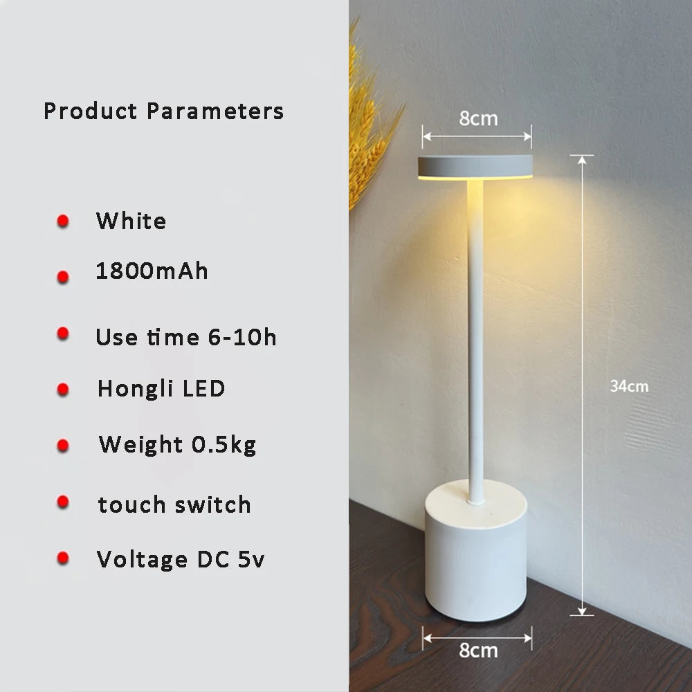 Cordless Rechargeable Touch Table Lamp