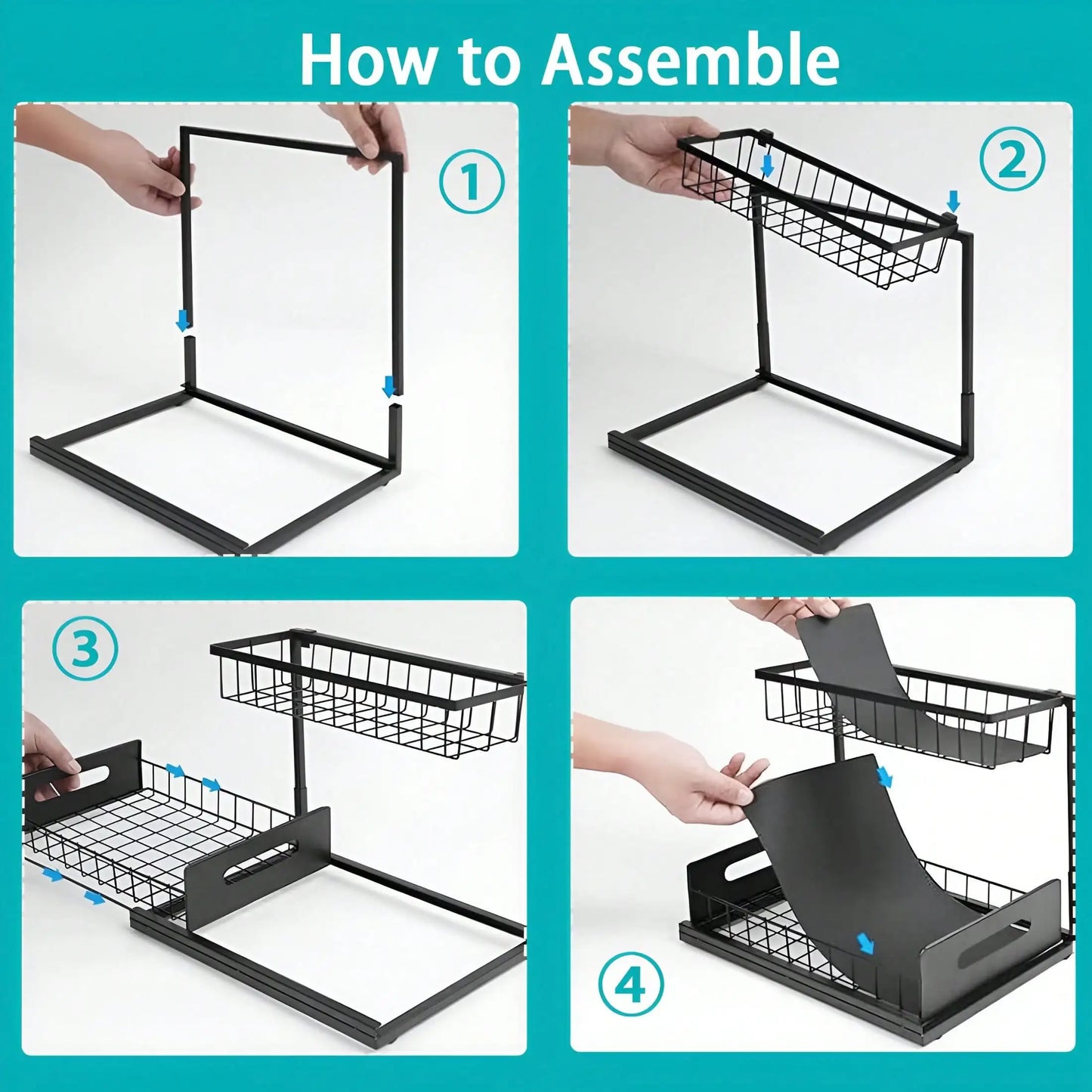 2-Tier Sliding Under-Sink Organizer