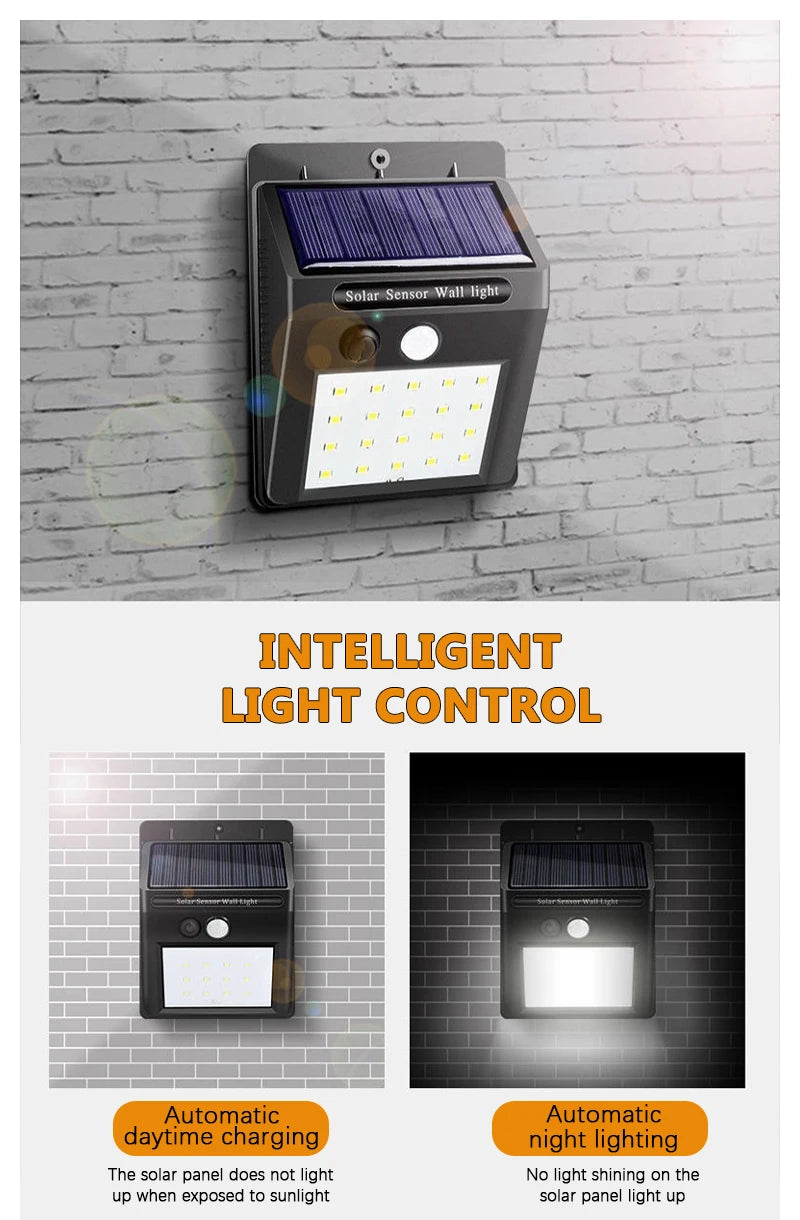 Solar Motion Sensor Wall Light