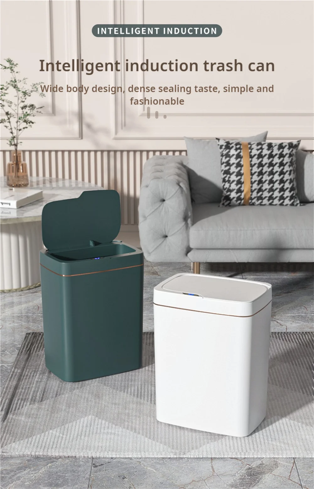 15 L Touchless Auto-Bagging Trash Can