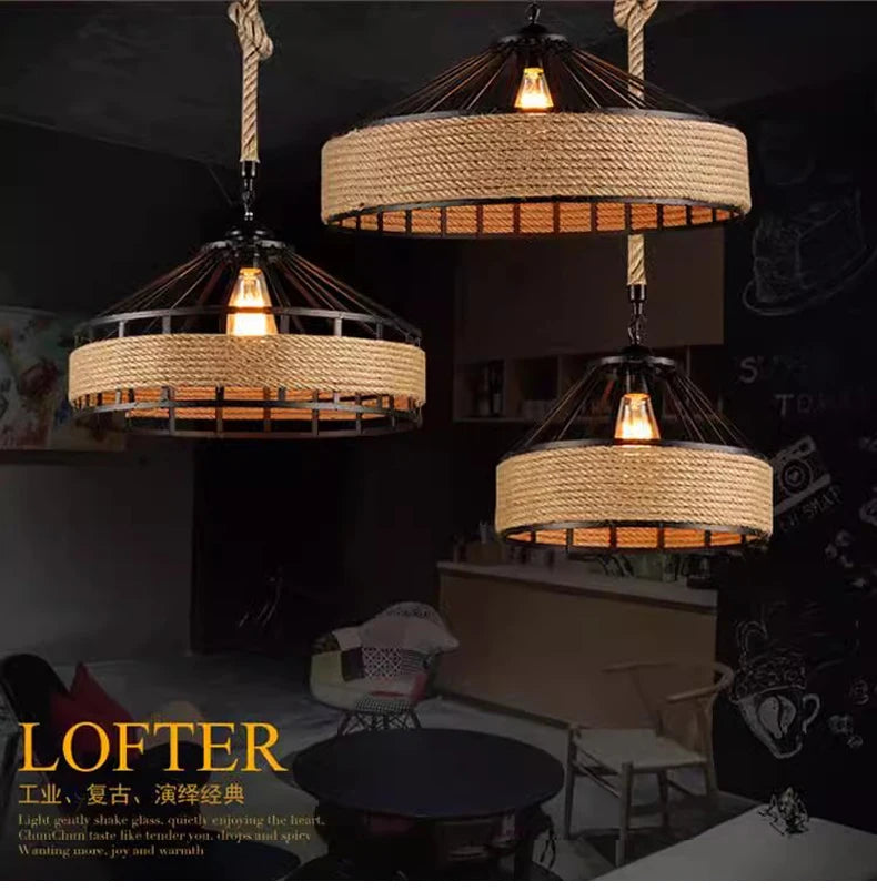 Hemp Rope Pendant Light