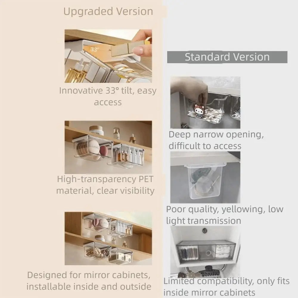 Self-Adhesive Under-Shelf Drawer Organizer