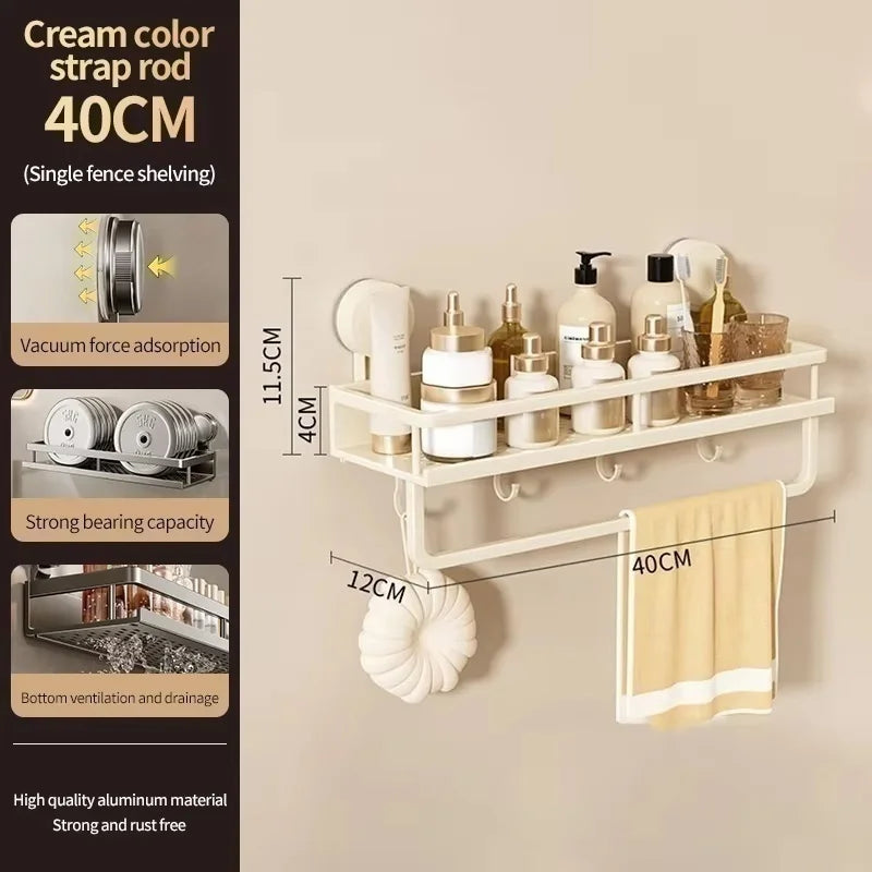 [Duplicate] Suction-Cup Aluminum Bathroom Shelf
