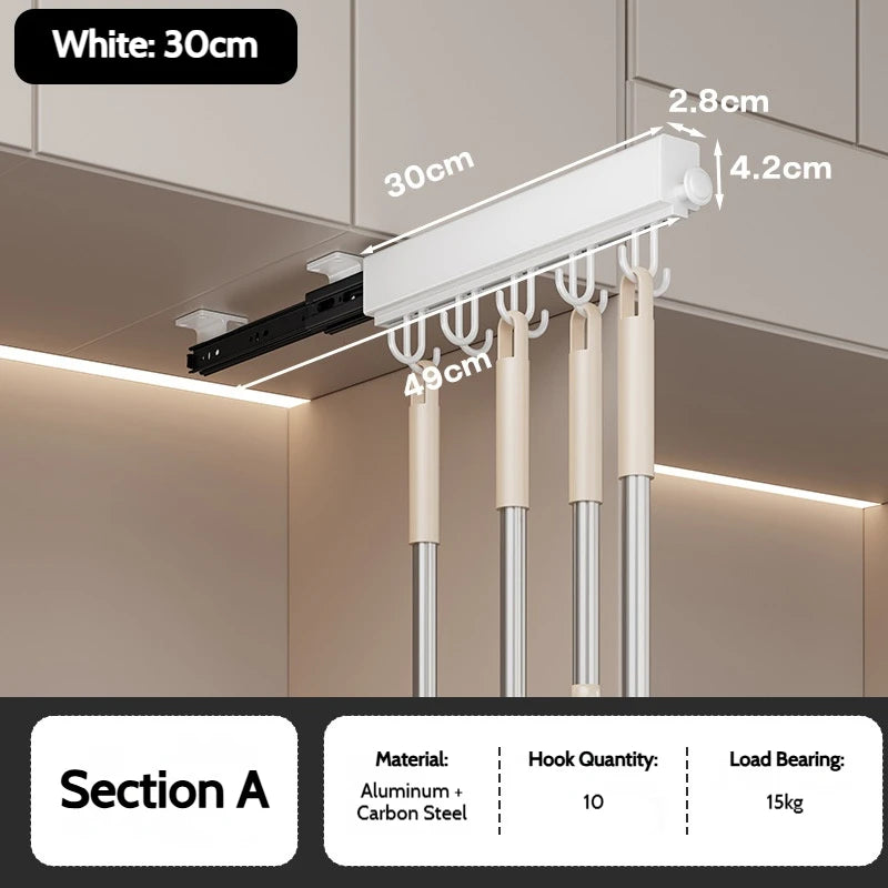 Pull-Out Closet Hanging Rod Collection