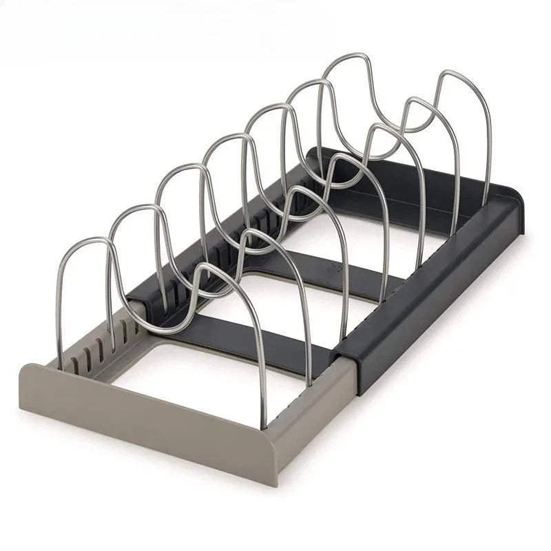 Expandable 7-Slot Pot & Lid Organizer