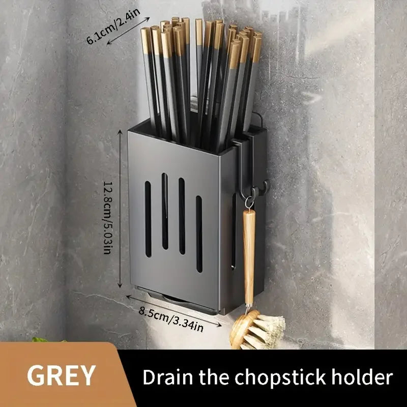 Wall-Mounted Utensil & Chopstick Holder