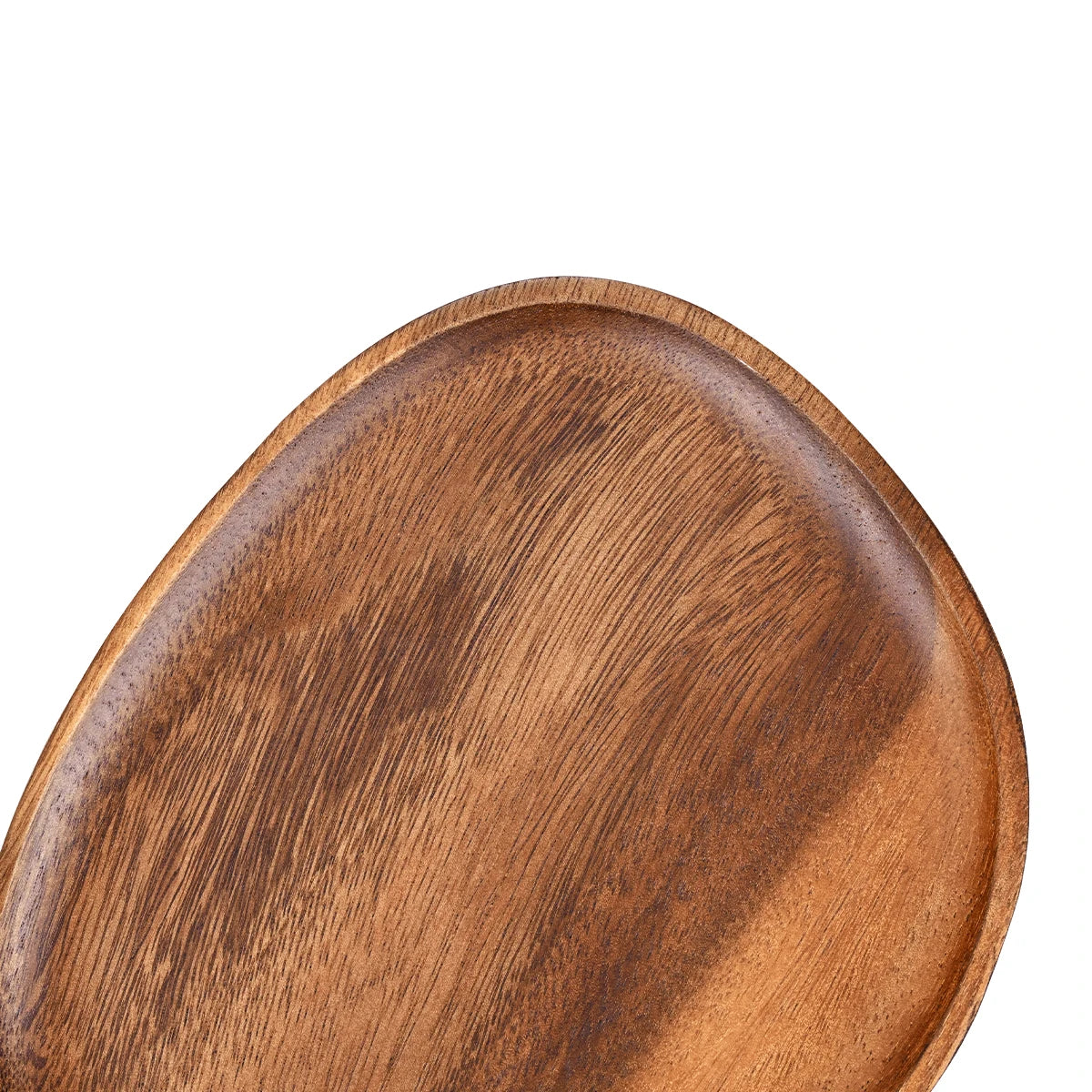 Organic-Shaped Wooden Display Tray