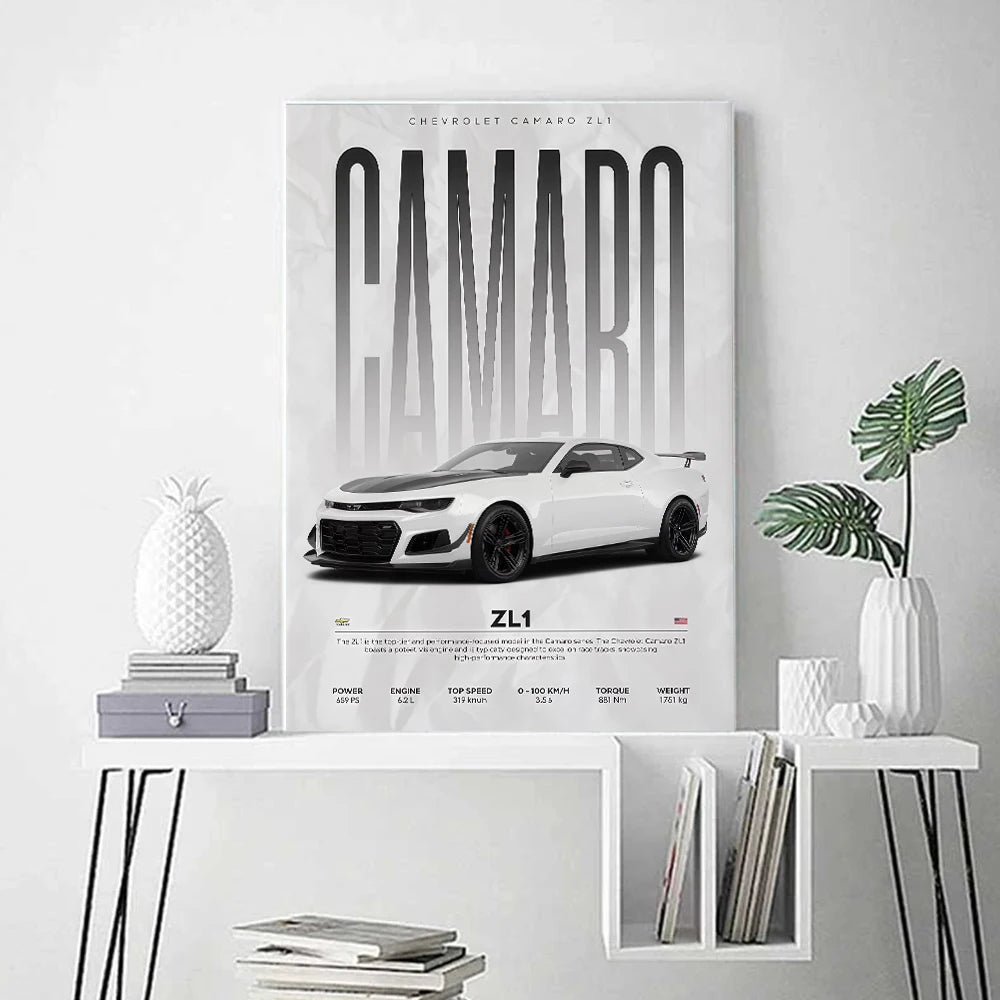 Luxury Sports Car Canvas Wall Art Collection