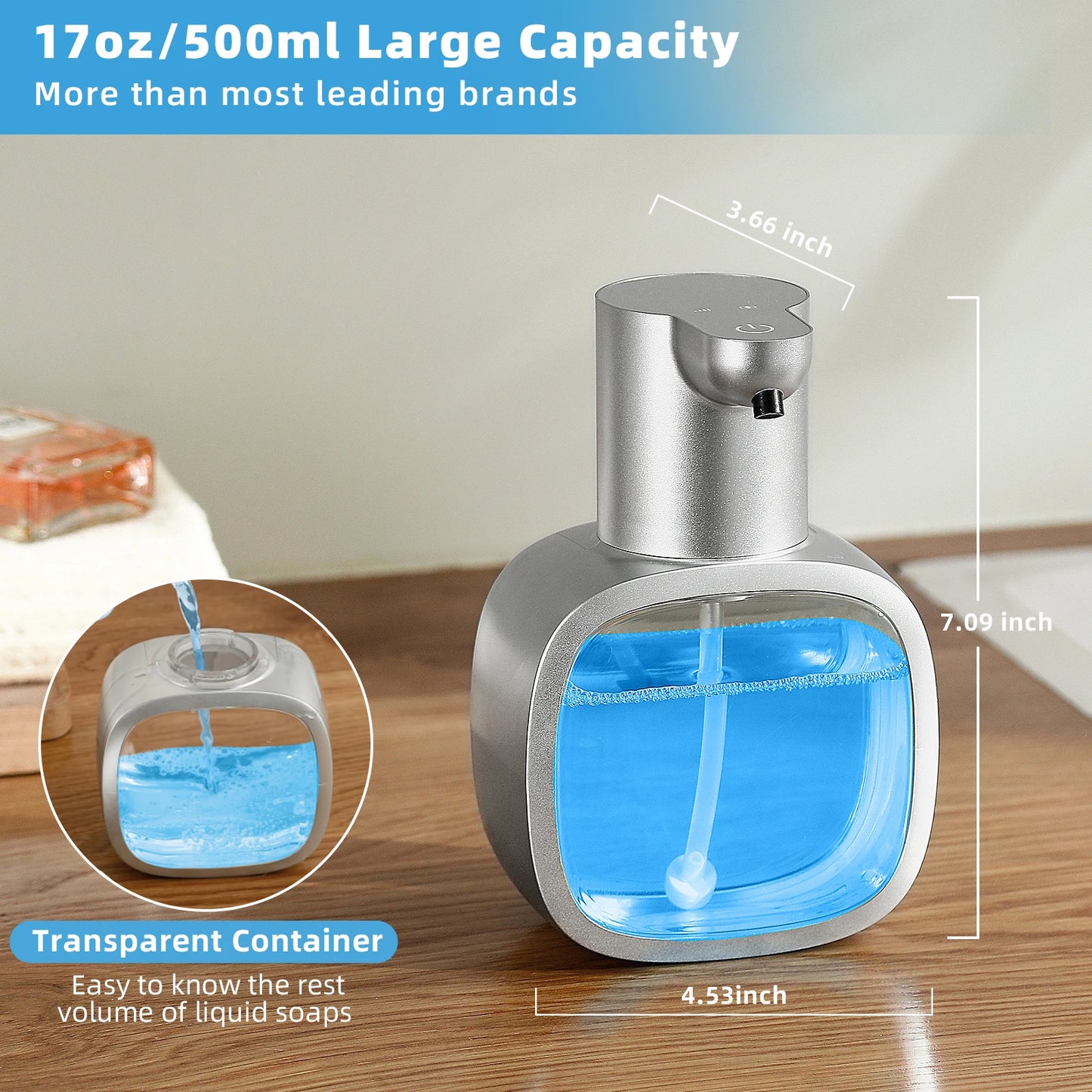 500 mL Wall-Mounted Automatic Foam Soap Dispenser