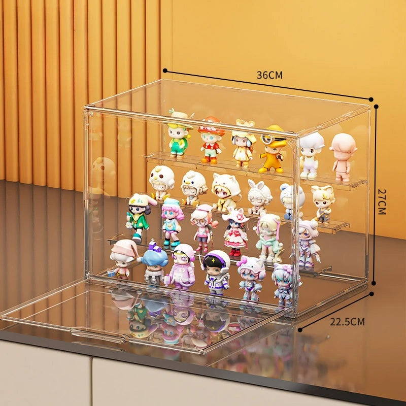 Clear Display Case with Removable Shelves