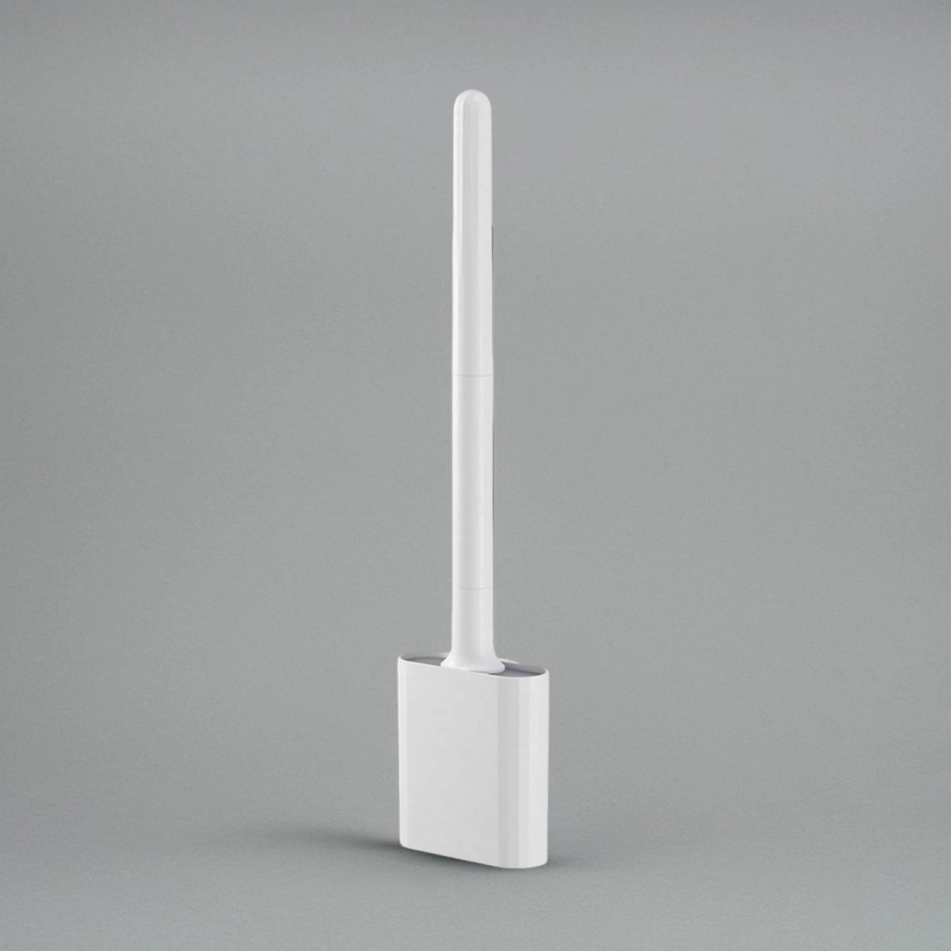 Compact Silicone Toilet Brush with Holder