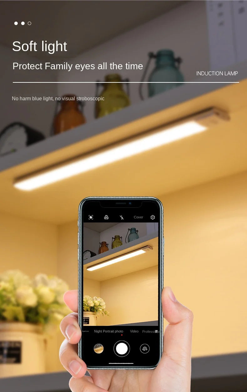 3-Color Rechargeable Motion Sensor Light Bar