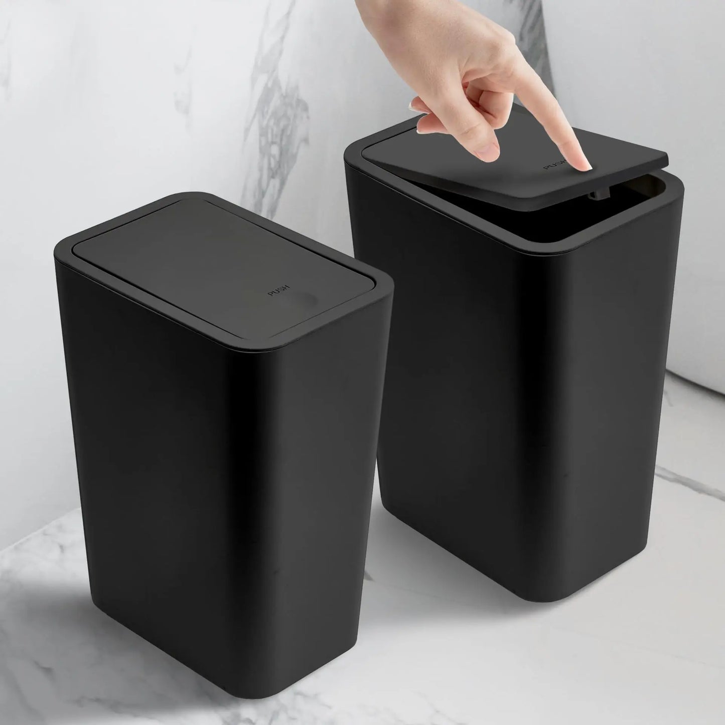 10 L Slim Press-Lid Trash Can