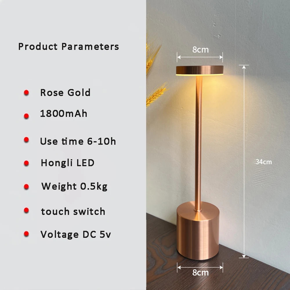 Cordless Rechargeable Touch Table Lamp
