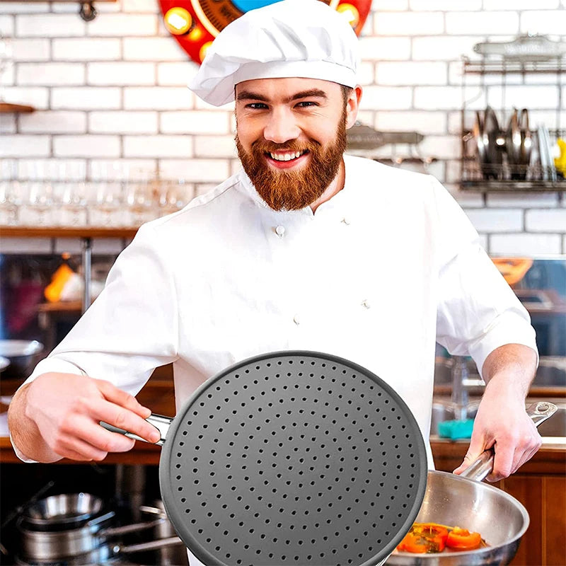 Silicone Splatter Screen with Handle