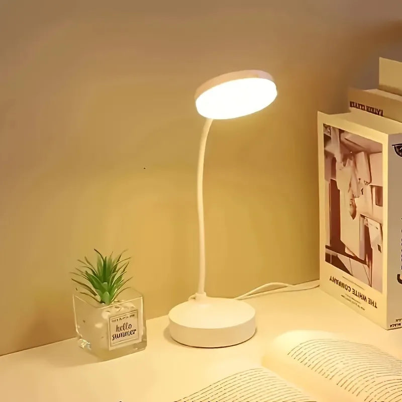 Flexible dimmable LED desk lamp for reading and workspaces