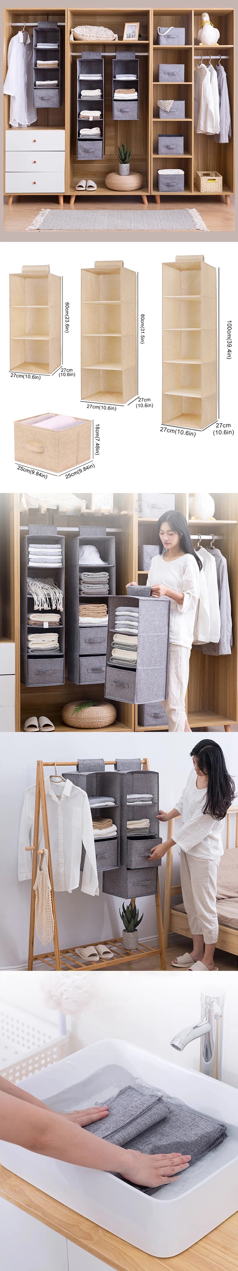 Hanging Closet Organizer with Drawers