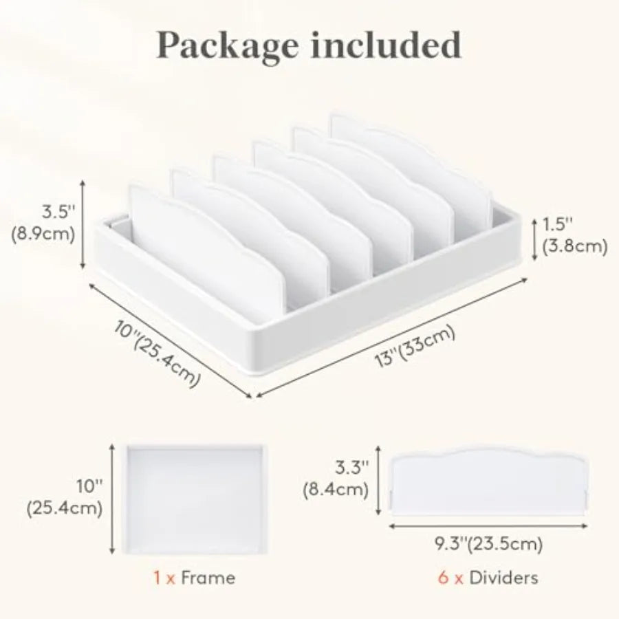 Adjustable Food Container Lid Organizer