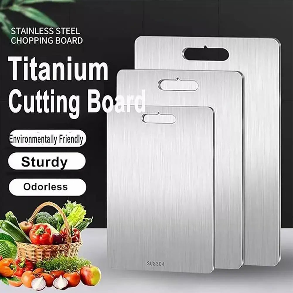 Double-Sided Stainless Steel Cutting Board