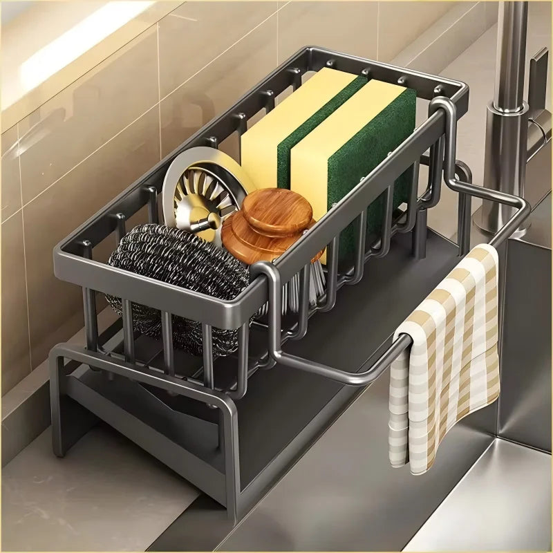 Tap-Mounted Sink Organizer Shelf