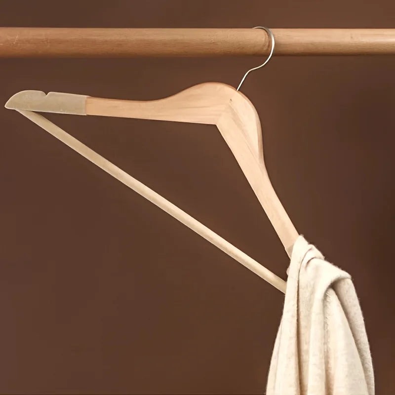 5-Piece Non-Slip Wooden Hanger Set