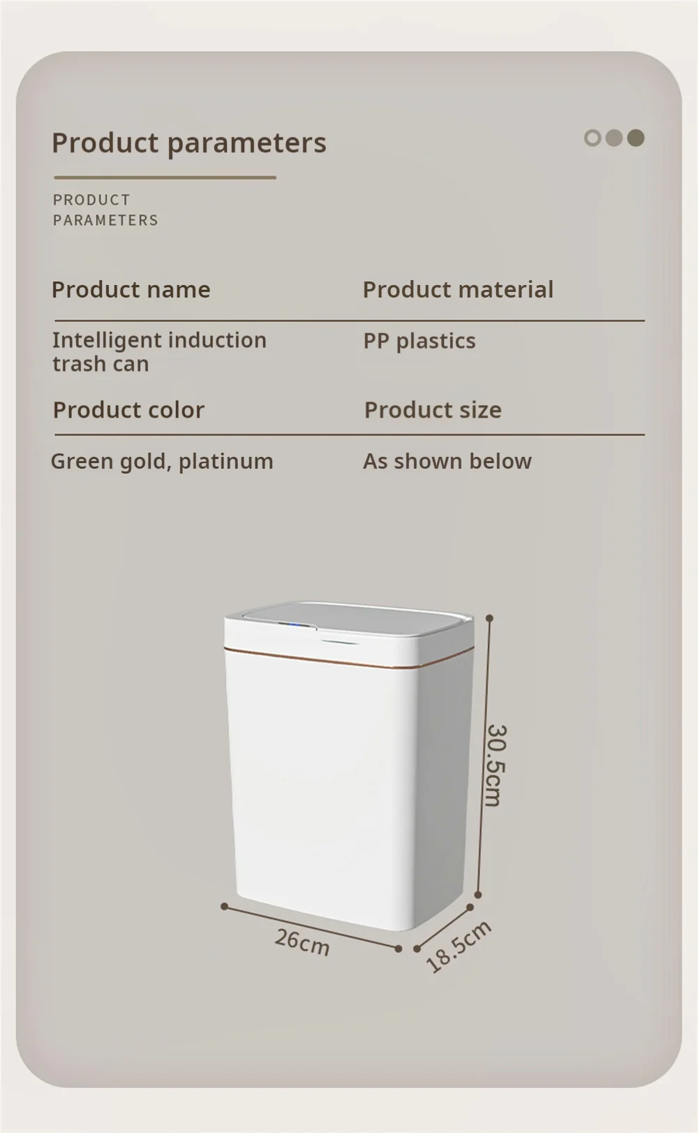15 L Touchless Auto-Bagging Trash Can