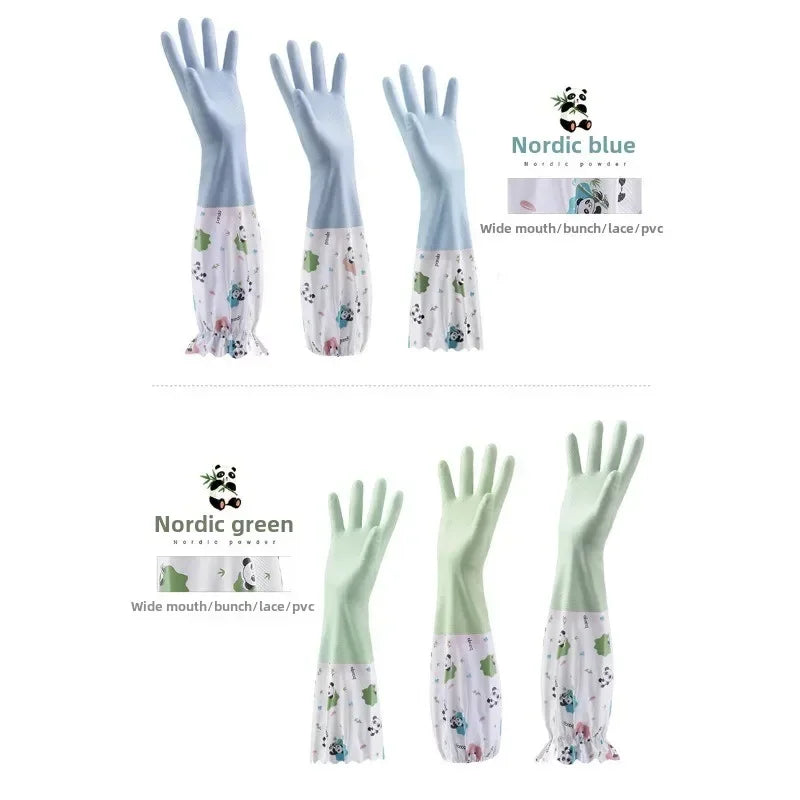Long-Cuff Household Cleaning Gloves