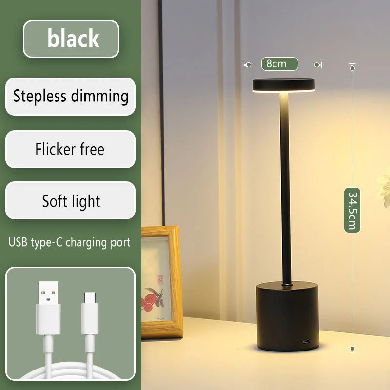 Cordless Rechargeable Touch Table Lamp